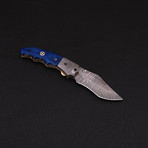 Damascus Liner Lock Folding Knife // 2643