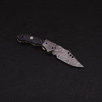 Damascus Liner Lock Folding Knife // 2644