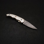 Damascus Liner Lock Folding Knife // 2645