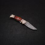 Damascus Liner Lock Folding Knife // 2646