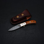 Damascus Liner Lock Folding Knife // 2647