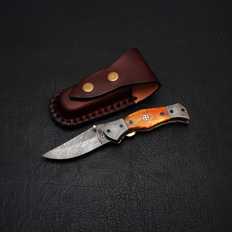 Damascus Folding Knife // 2649
