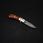 Damascus Liner Lock Folding Knife // 2647