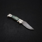 Damascus Liner Lock Folding Knife // 2653