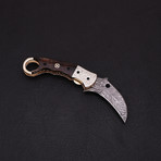 Damascus Karambit Folding Knife // 2656