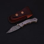 Damascus Liner Lock Folding Knife // 2662