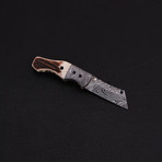 Damascus Liner lock Folding Knife // 2665