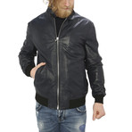 Smith Leather Jacket // Blue (XL)