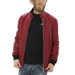 London Leather Jacket // Red (XL)
