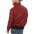 London Leather Jacket // Red (L)