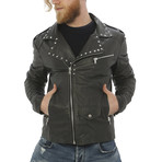 Kennedy Leather Jacket // Gray (XL)