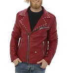 Kennedy Leather Jacket // Red (M)