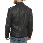 Kendall Leather Jacket // Blue (2XL)