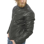 Kendall Leather Jacket // Gray (XL)