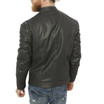 Kendall Leather Jacket // Gray (XL)