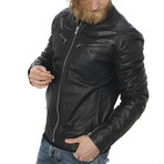 Kendall Leather Jacket // Black (XL)