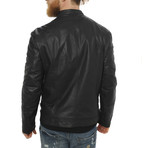 Kendall Leather Jacket // Black (2XL)