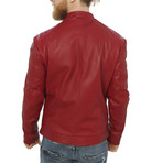 Kendall Leather Jacket // Red (XL)