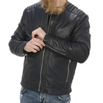 Arlo Leather Jacket // Black (XL)