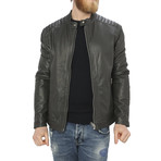 Arlo Leather Jacket // Gray (M)
