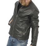 Arlo Leather Jacket // Gray (L)