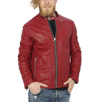 Arlo Leather Jacket // Red (L)