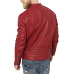 Arlo Leather Jacket // Red (M)
