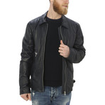 Pax Leather Jacket // Blue (S)