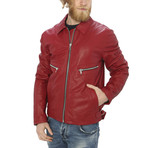Pax Leather Jacket // Red (L)