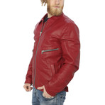 Pax Leather Jacket // Red (S)