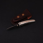 Damascus Liner Lock Folding Knife // 2668