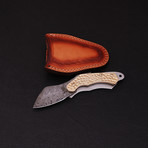 Damascus Friction Folder Knife // 2671