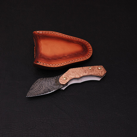 Damascus Friction Folder Knife // 2670