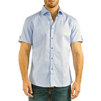 Mason Short Sleeve Button-Up Shirt // Blue (S)