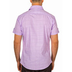Jacob Short Sleeve Button-Up Shirt // Lilac (L)