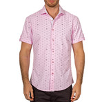 William Short Sleeve Button-Up Shirt // Pink (S)
