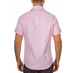 William Short Sleeve Button-Up Shirt // Pink (M)