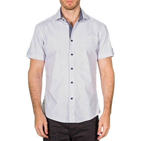 Benjamin Short Sleeve Button-Up Shirt // Blue (XS)