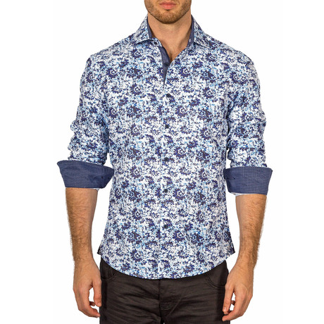 Oliver Button-Up Shirt // Dark Blue (XS)