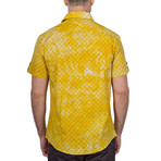 Gabriel Short Sleeve Button-Up Shirt // Yellow (3XL)