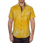 Gabriel Short Sleeve Button-Up Shirt // Yellow (L)