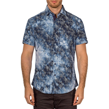 Samuel Short Sleeve Button-Up Shirt // Navy (XS)