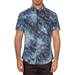 Samuel Short Sleeve Button-Up Shirt // Navy (L)