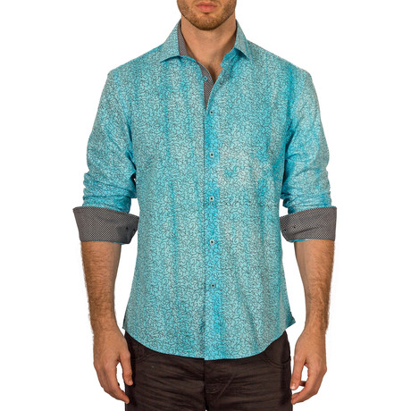 Anthony Button-Up Shirt // Turquoise (XS)