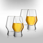 Halo Crystal Whiskey Glasses // Set of 4