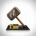 Thor's Hammer // Stan Lee + Chris Hemsworth Signed // Custom Museum Display