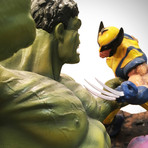 Hulk Vs Wolverine Epic Battle // Monster Premium Format Stan Lee Signed // Limited Edition Statue