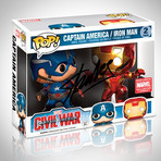 Captain America Vs Iron Man Funko Pop // Stan Lee Signed // 2 Pack Exclusive Edition