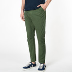 Tapered Cotton Blend Chino Pants // Fresh Pine (36WX32L)