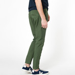 Tapered Cotton Blend Chino Pants // Fresh Pine (36WX32L)